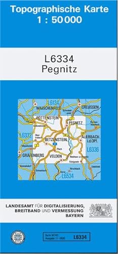 TK50 L6334 Pegnitz: Topographische Karte 1:50000 (TK50 Topographische Karte 1:50000 Bayern) von Landesamt für Digitalisierung, Breitband und Vermessung, Bayern